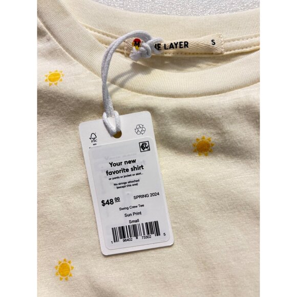 Marine Layer Swing Crew Sun Print Top Tee Small NWT - Picture 9 of 9